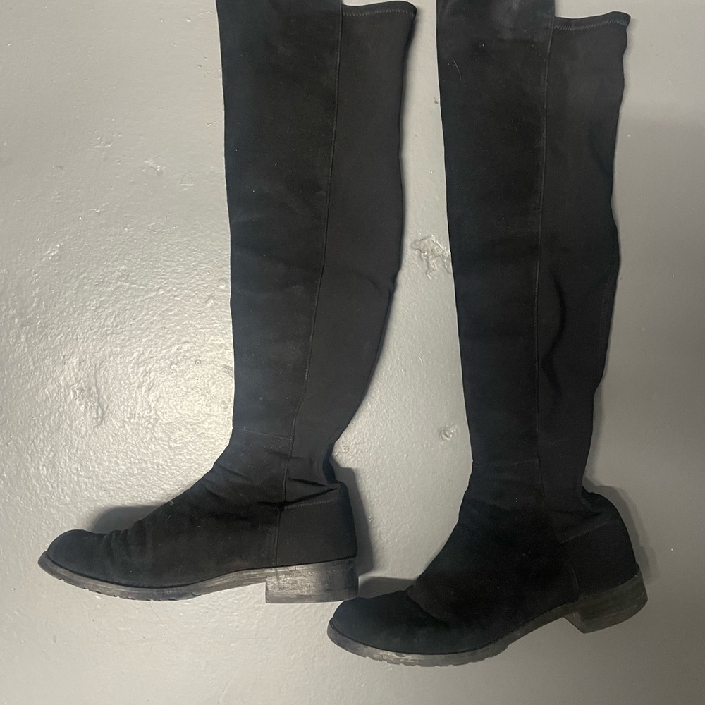 Stuart Weitzman over the knee suede 5050 boots